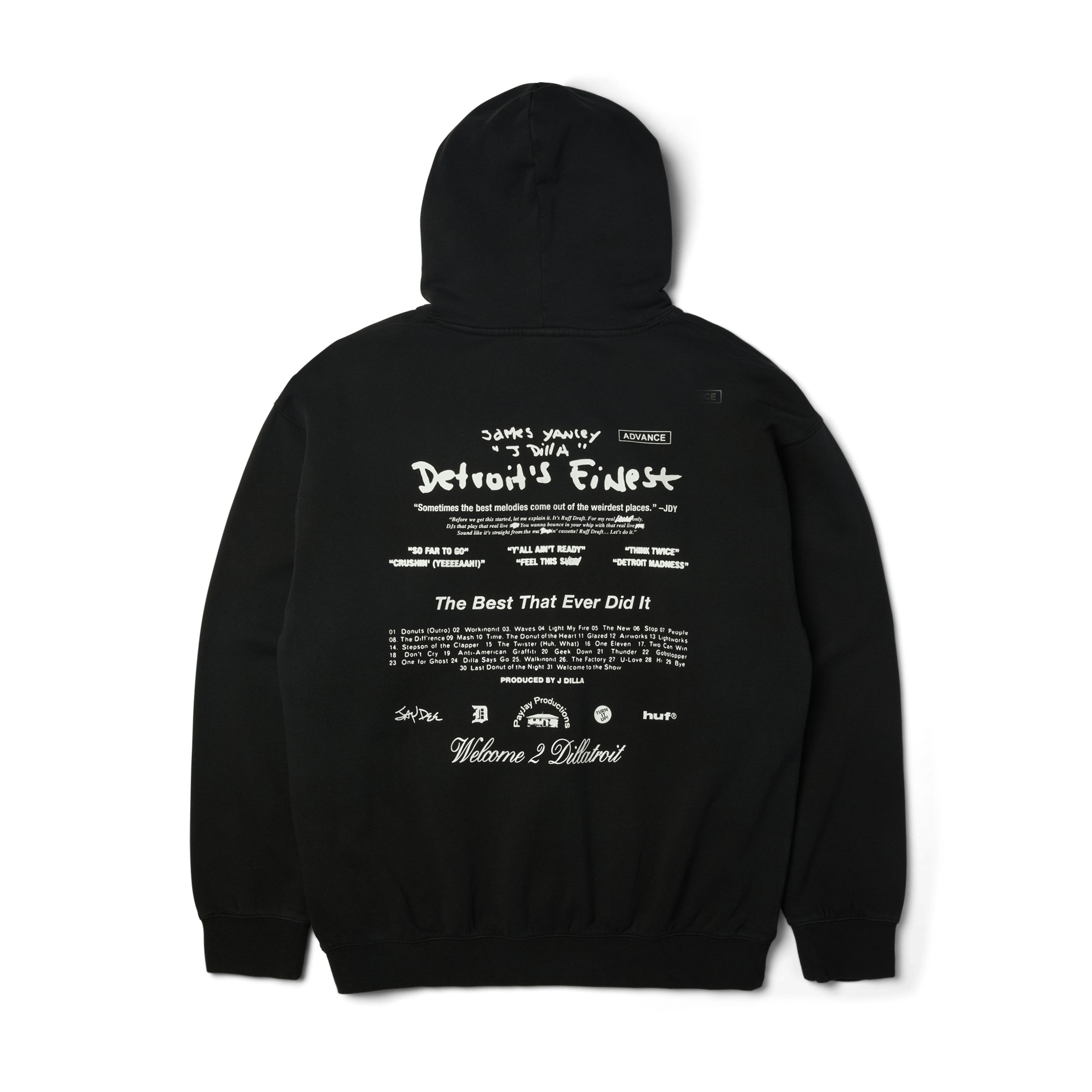 HUF x J Dilla Diggin Washed Pullover Hoodie – HUF Worldwide