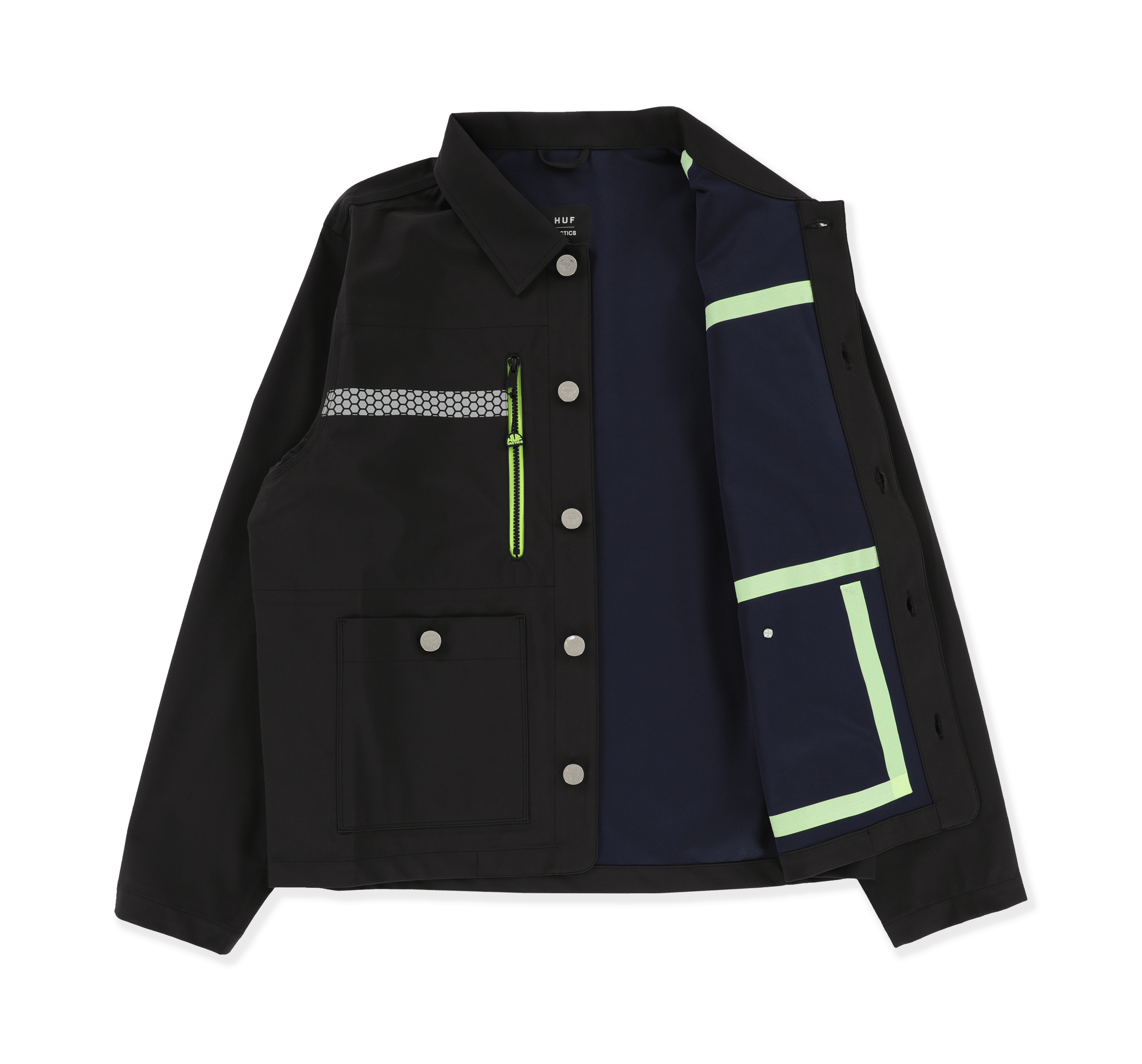 FTC X HUF REFLECTIVE PIPING トラック ジャケット