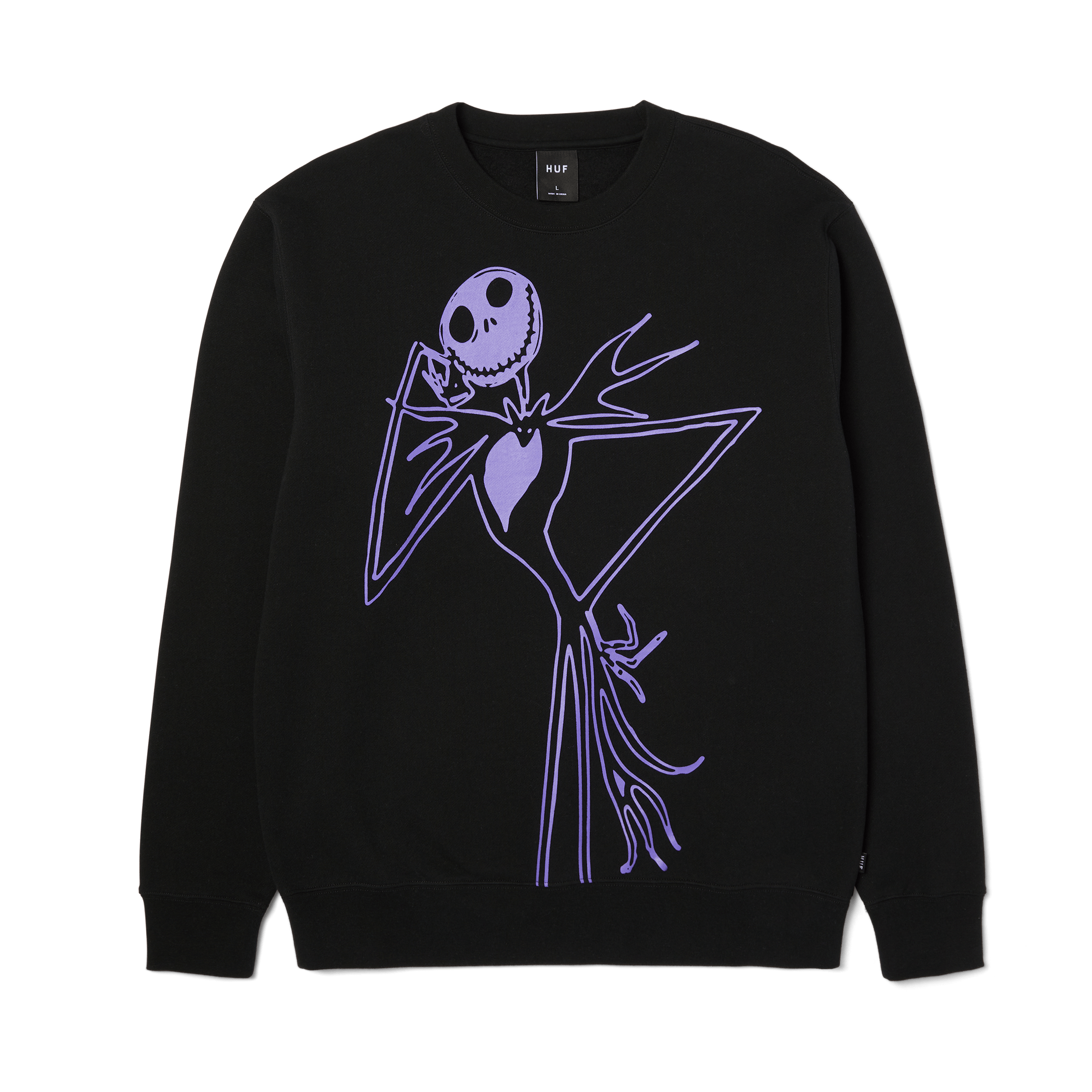 ほぼ新品未使用！HUF JACK SKELLINGTON CREW JACK-SKELLINGTON-