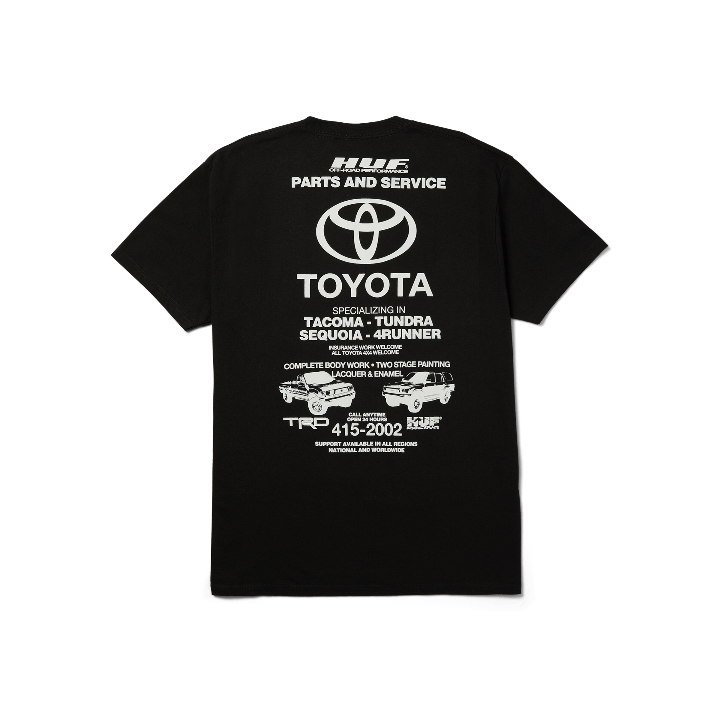HUF x Toyota TRD Service Department T-Shirt – HUF Worldwide HUF x Toyota TRD Service Department T-Shirt – HUF Worldwide