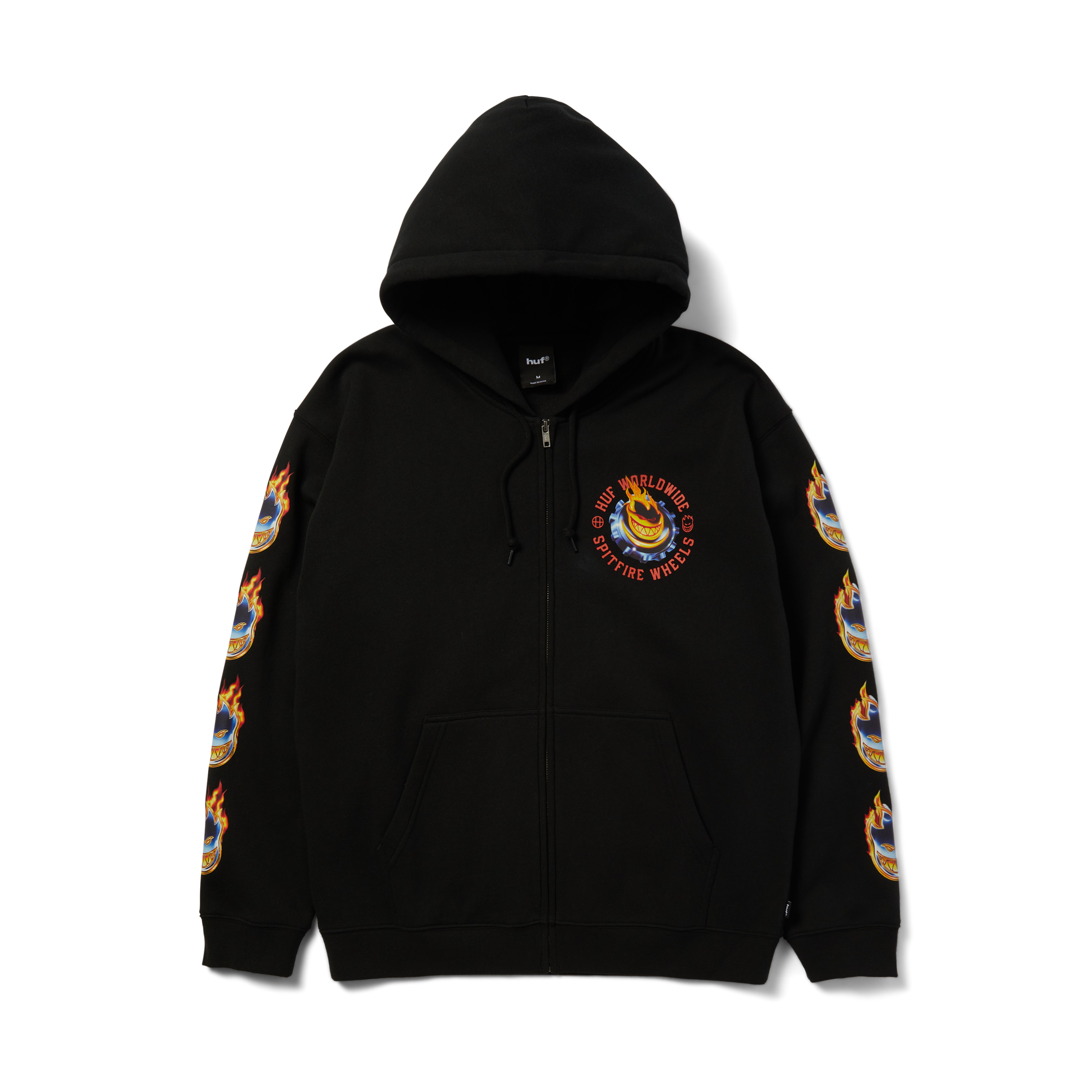 SPITFIRE フルジップ　ボーダー フーディ huf x Spitfire Chrome Head Full-Zip Hoodie – HUF Worldwide