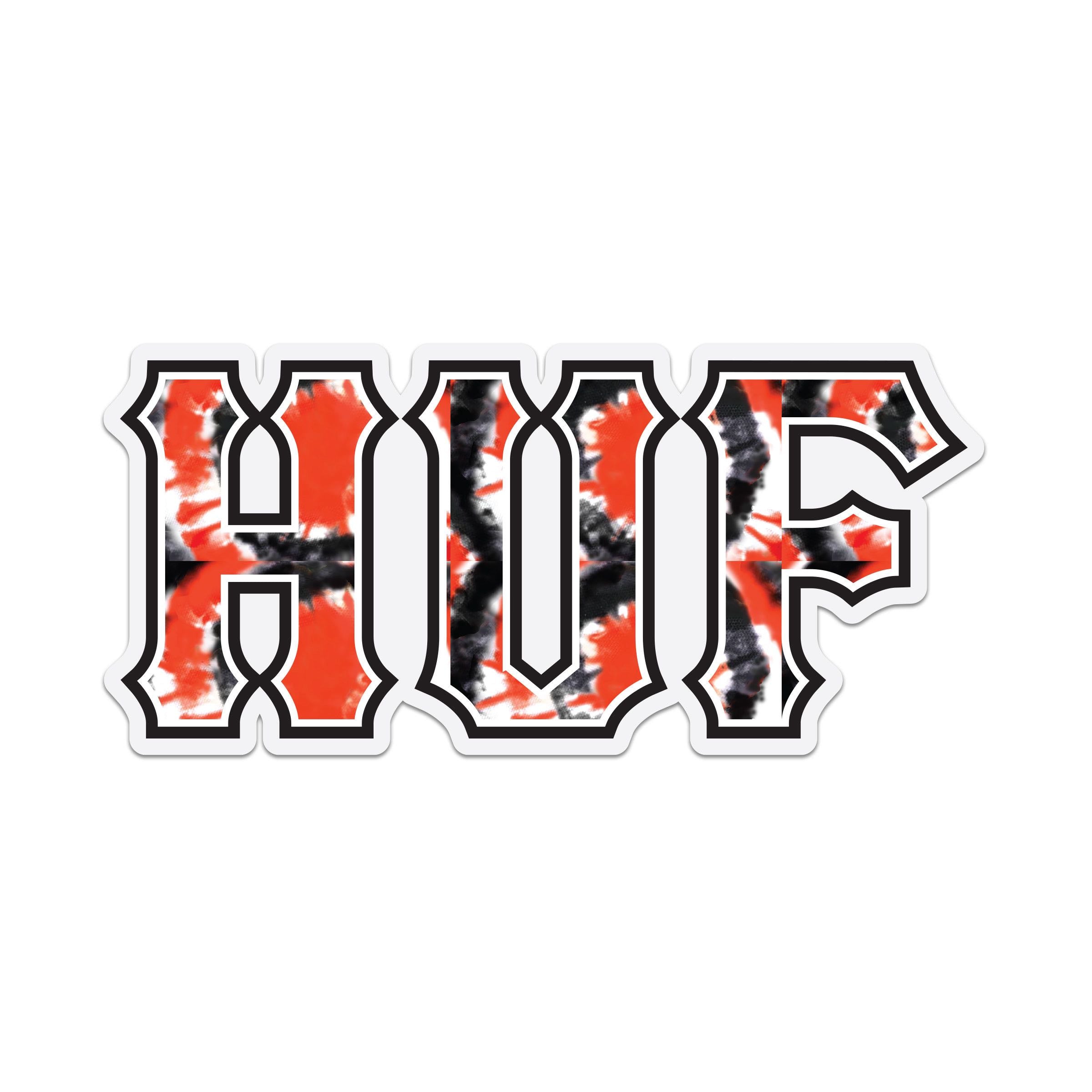 Huf Box Logo Sticker in Black - O/S