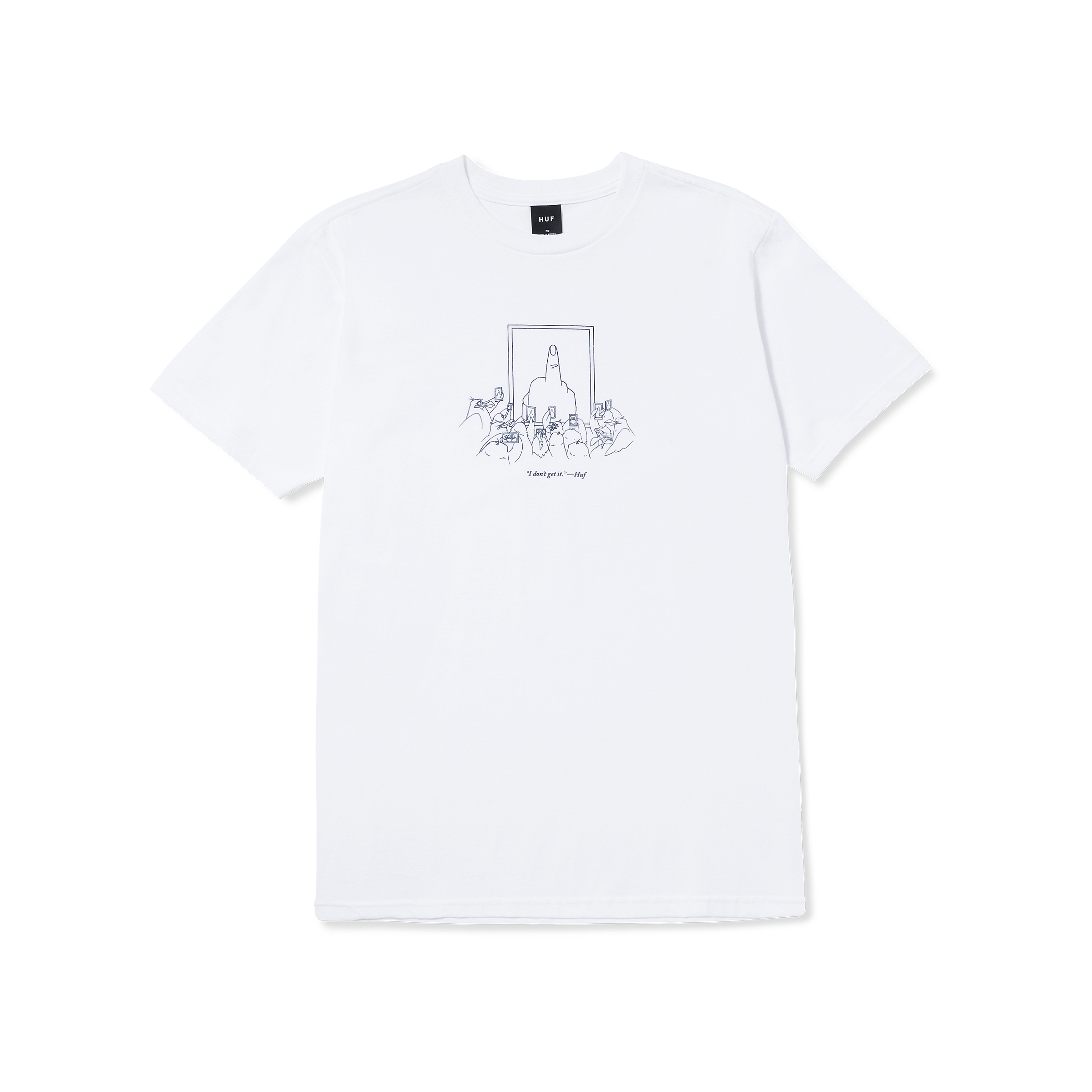 white huf t shirt