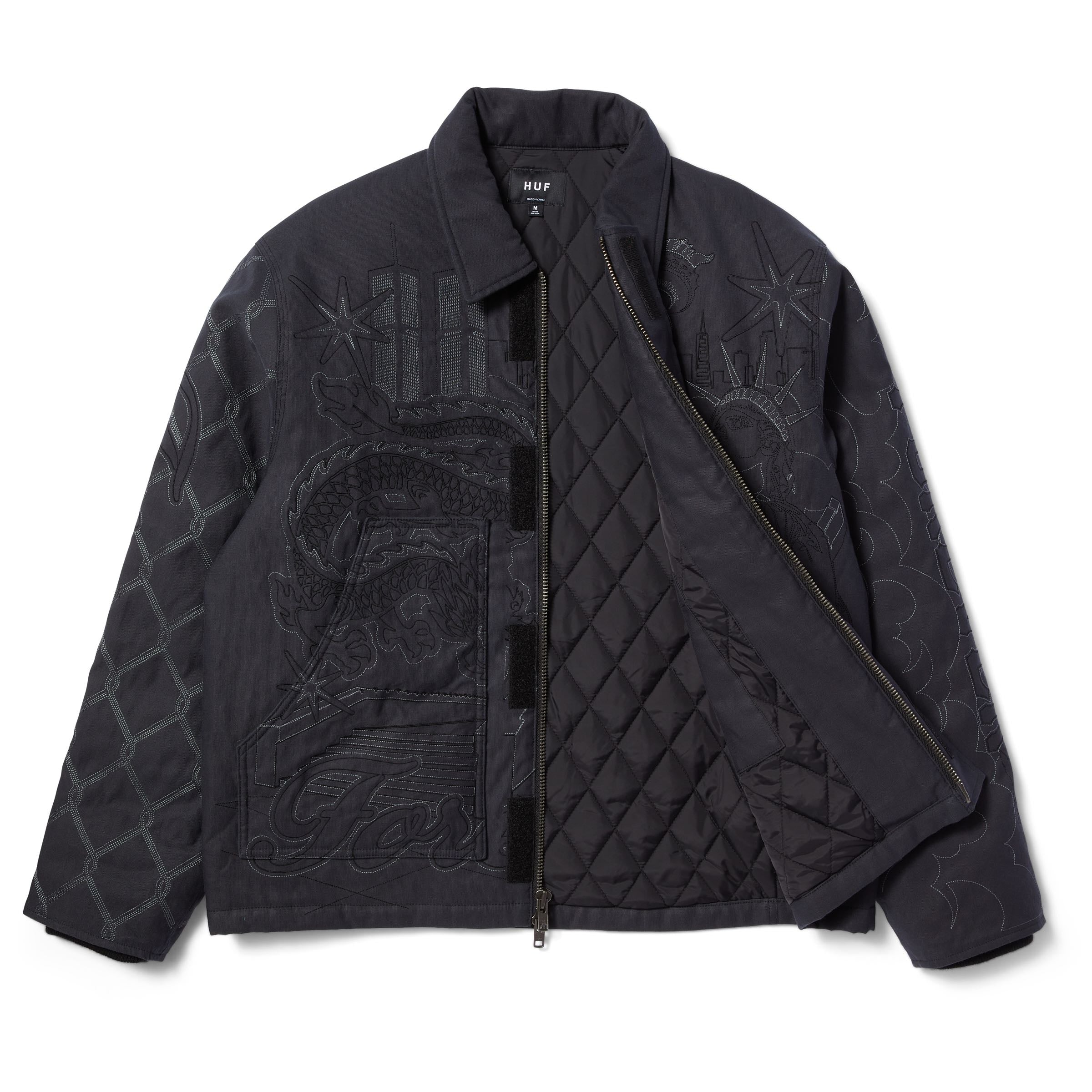 Louis Vuitton Long Leather Coach Jacket, Black, 52