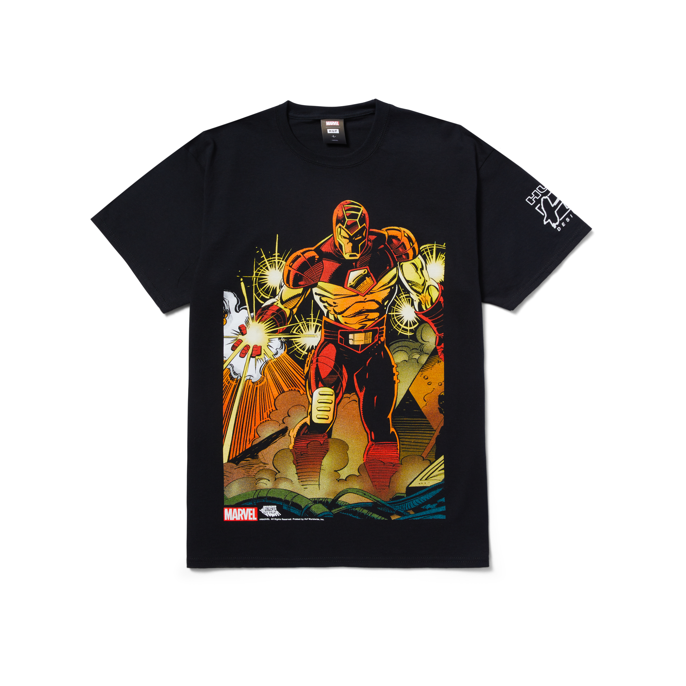 HUF x Avengers Iron Am T-Shirt – I Worldwide HUF Man