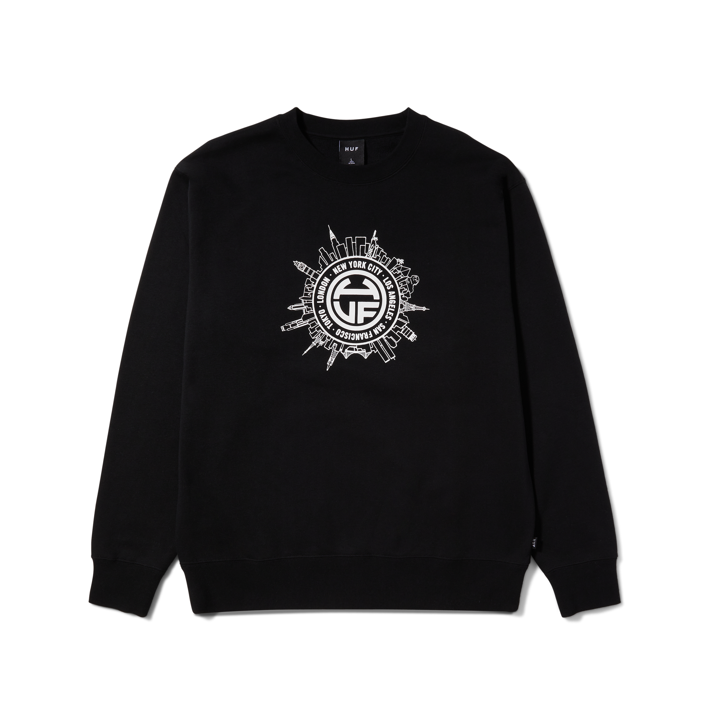 Internationally Known Crewneck Sweatshirt Huf HUF Worldwide