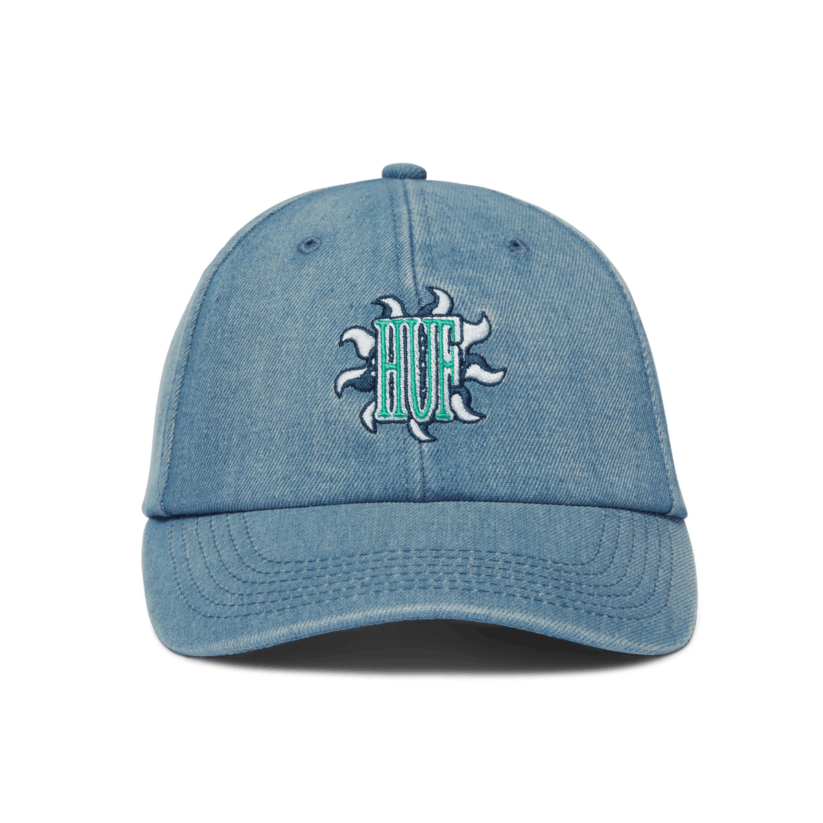 Apollo Denim 6-Panel Curved Visor Hat