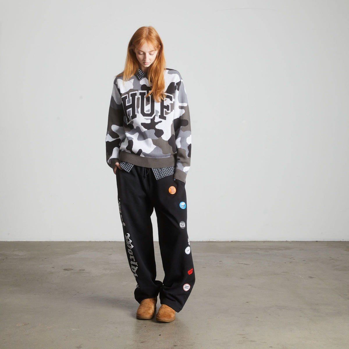 Arch Jacquard Camo Crewneck Sweatshirt