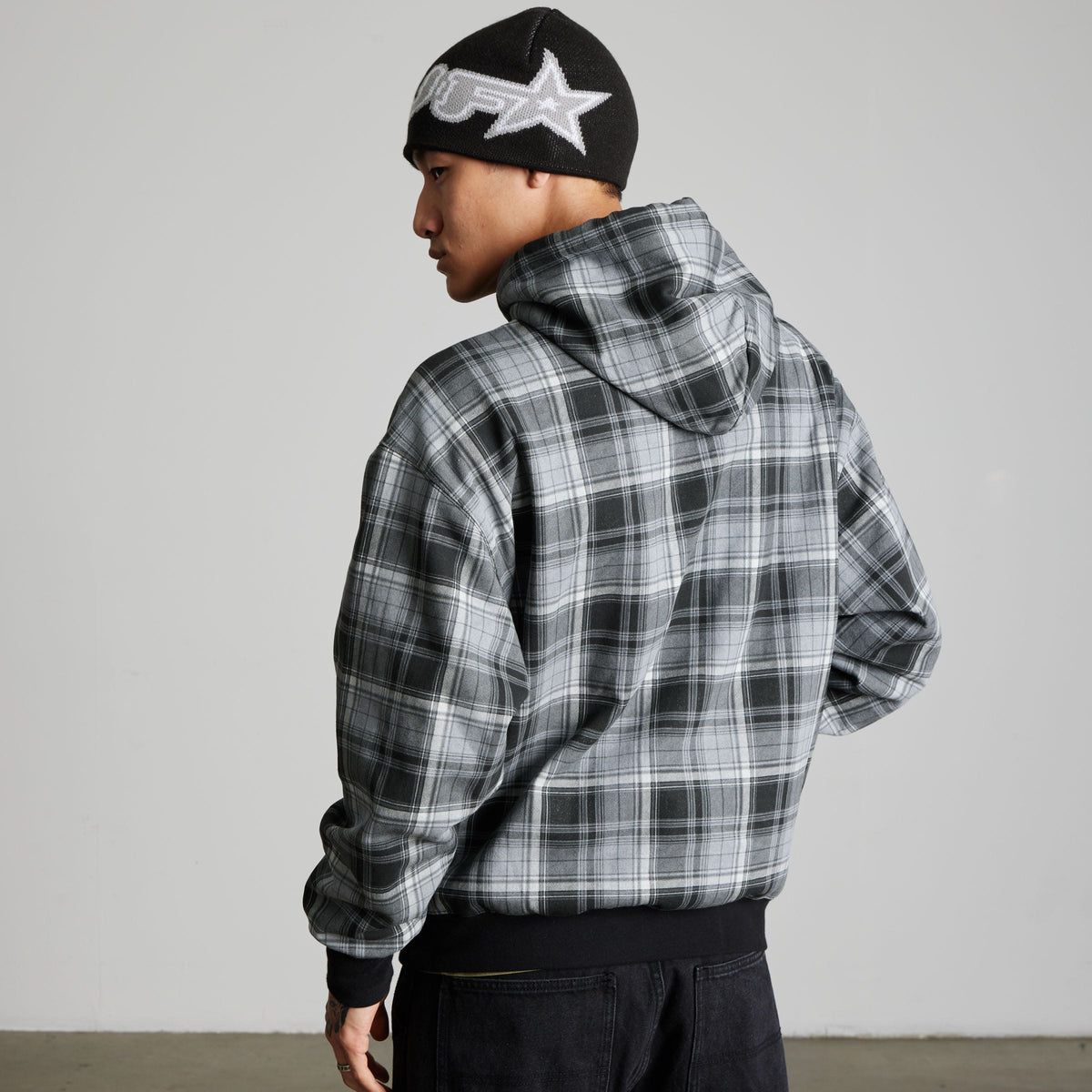Arch Plaid Full-Zip Heavyweight Hoodie