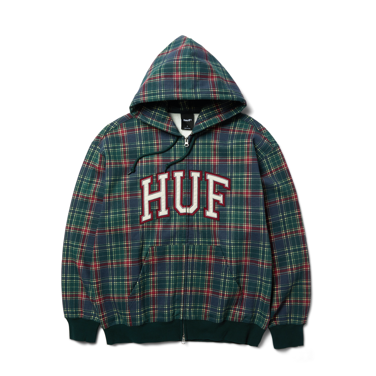 Arch Plaid Full-Zip Heavyweight Hoodie