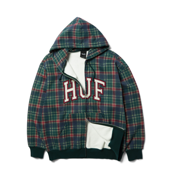 Arch Plaid Full-Zip Heavyweight Hoodie