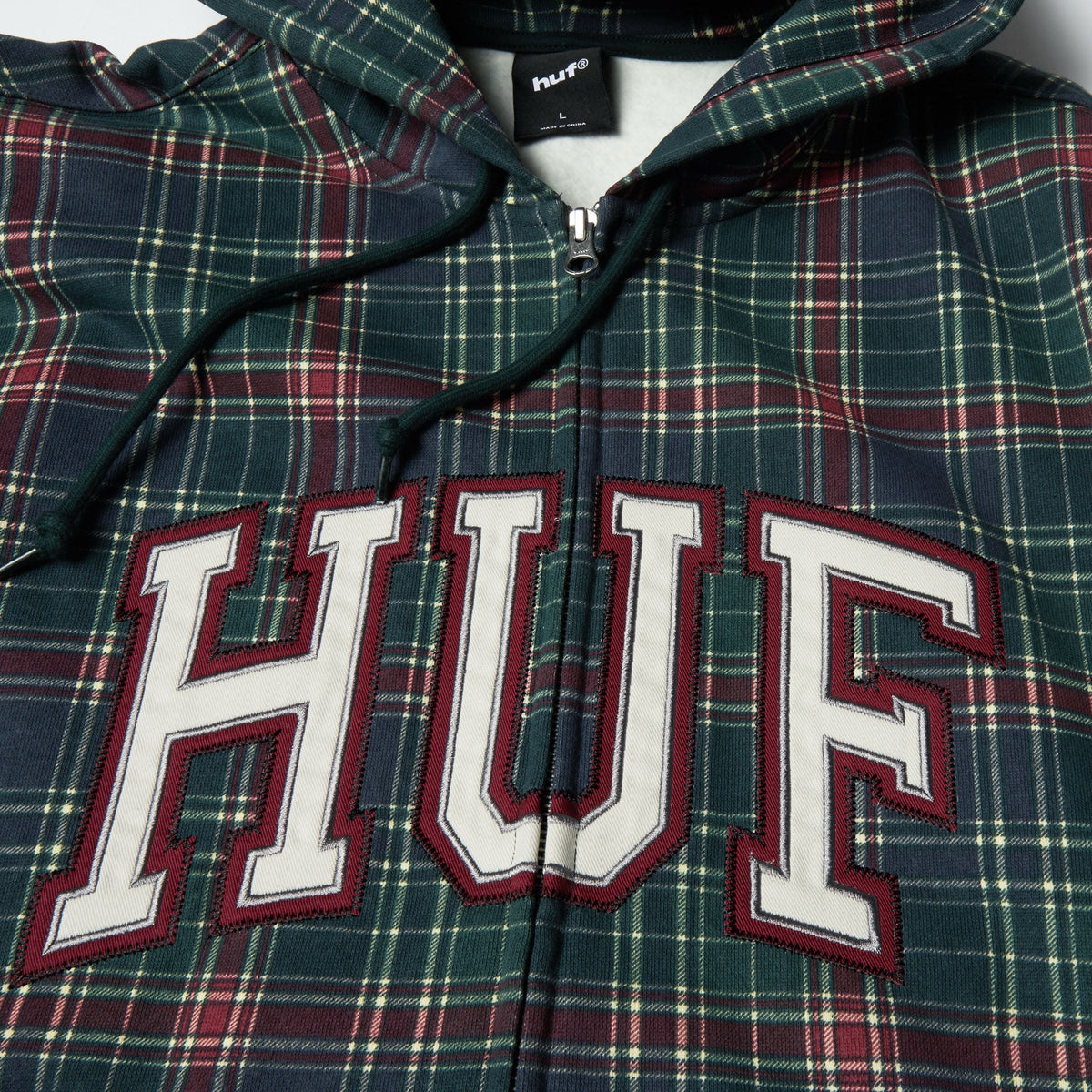 Arch Plaid Full-Zip Heavyweight Hoodie