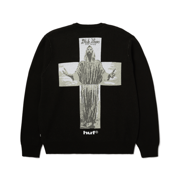 HUF x Isaac Hayes Black Moses Knit Sweater