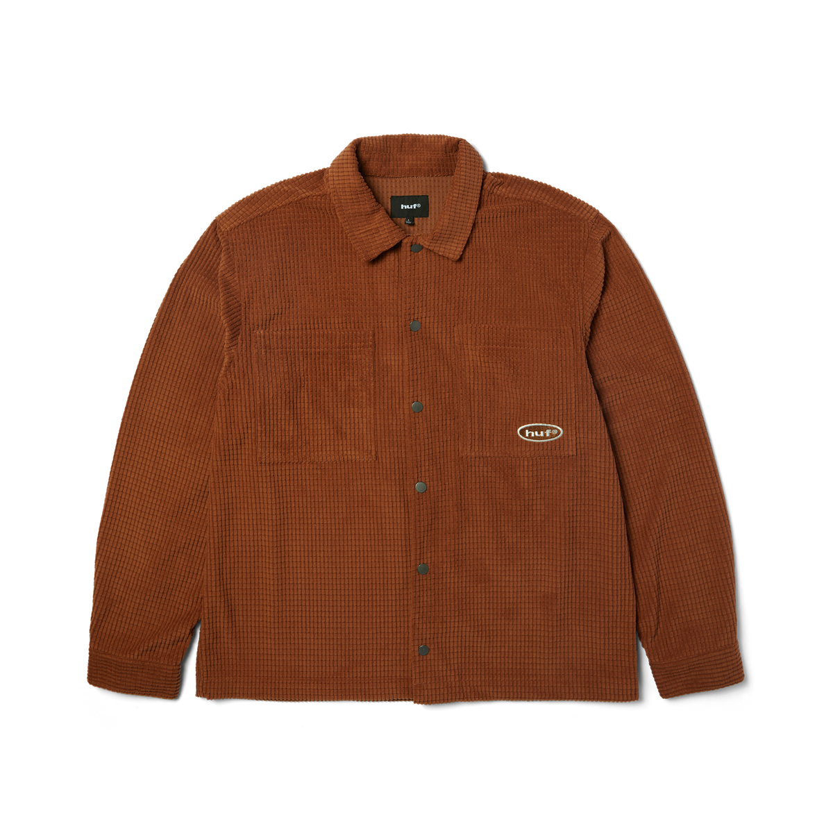 Braun Waffle Cord Overshirt