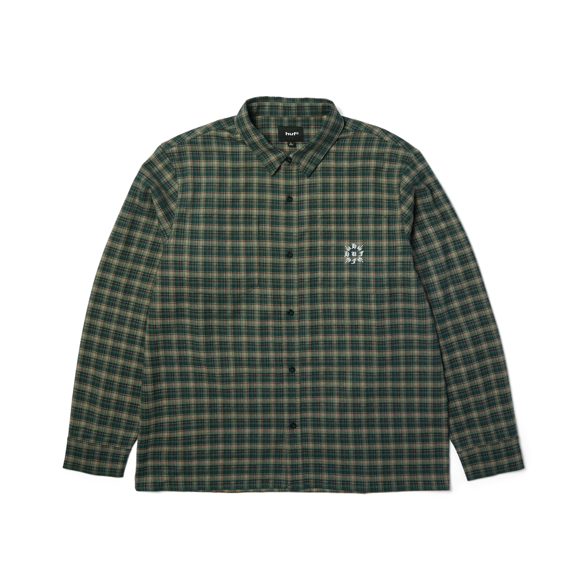 Cross Plaid Long Sleeve Shirt
