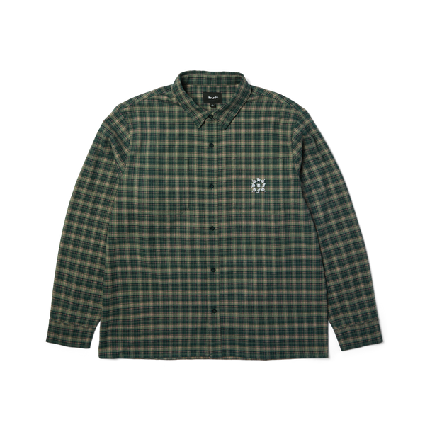 Cross Plaid Long Sleeve Shirt