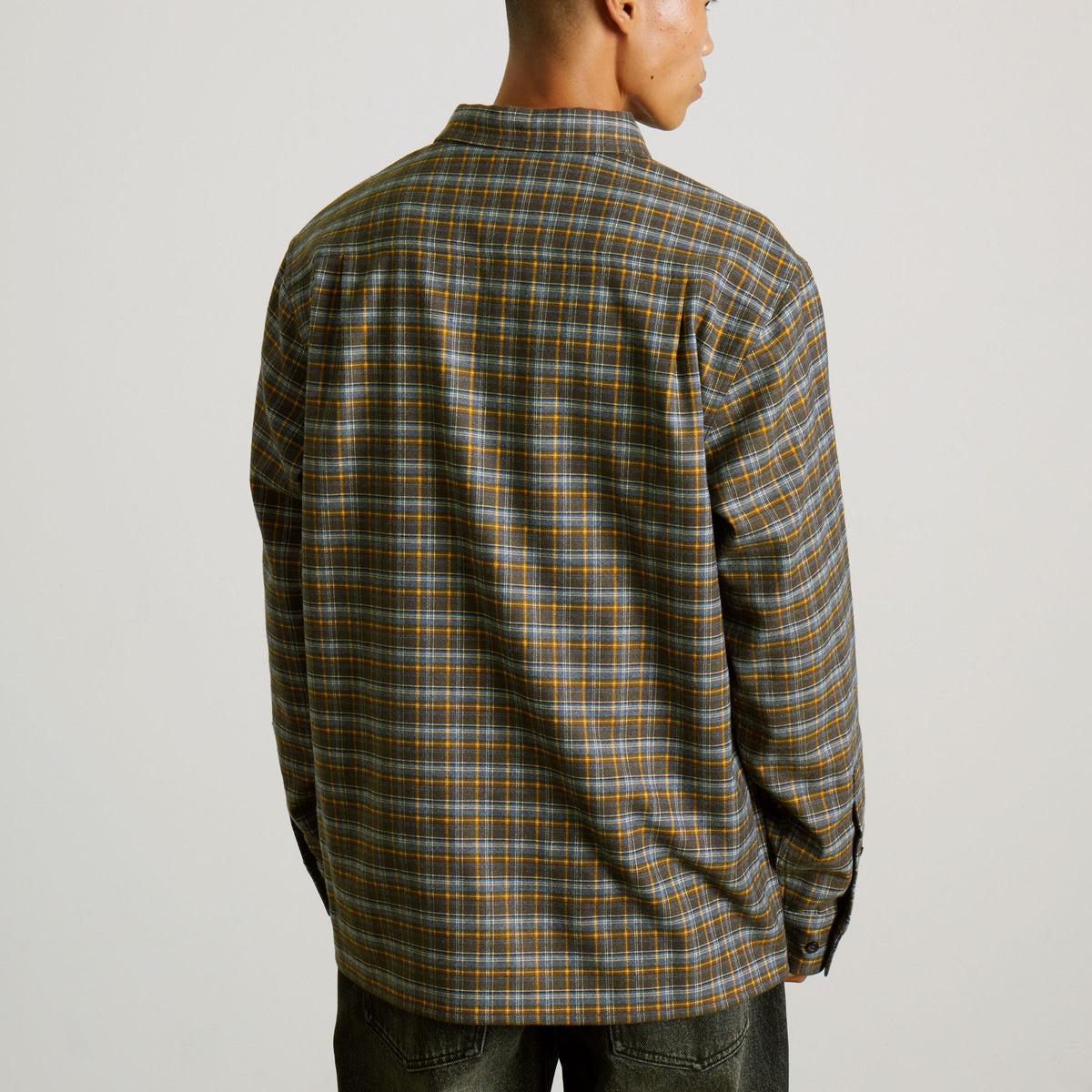 Cross Plaid Long Sleeve Shirt