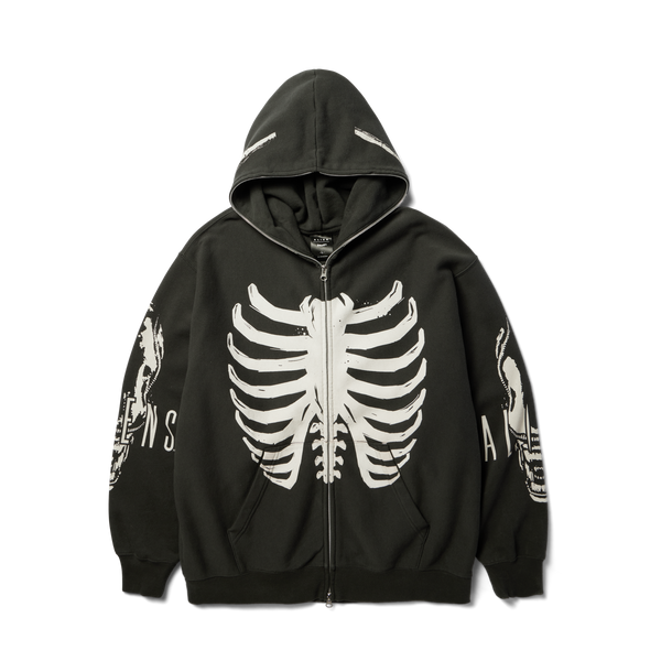 huf x Alien Facehugger Full-Zip Washed Hoodie