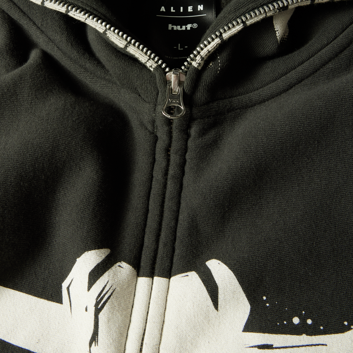 huf x Alien Facehugger Full-Zip Washed Hoodie