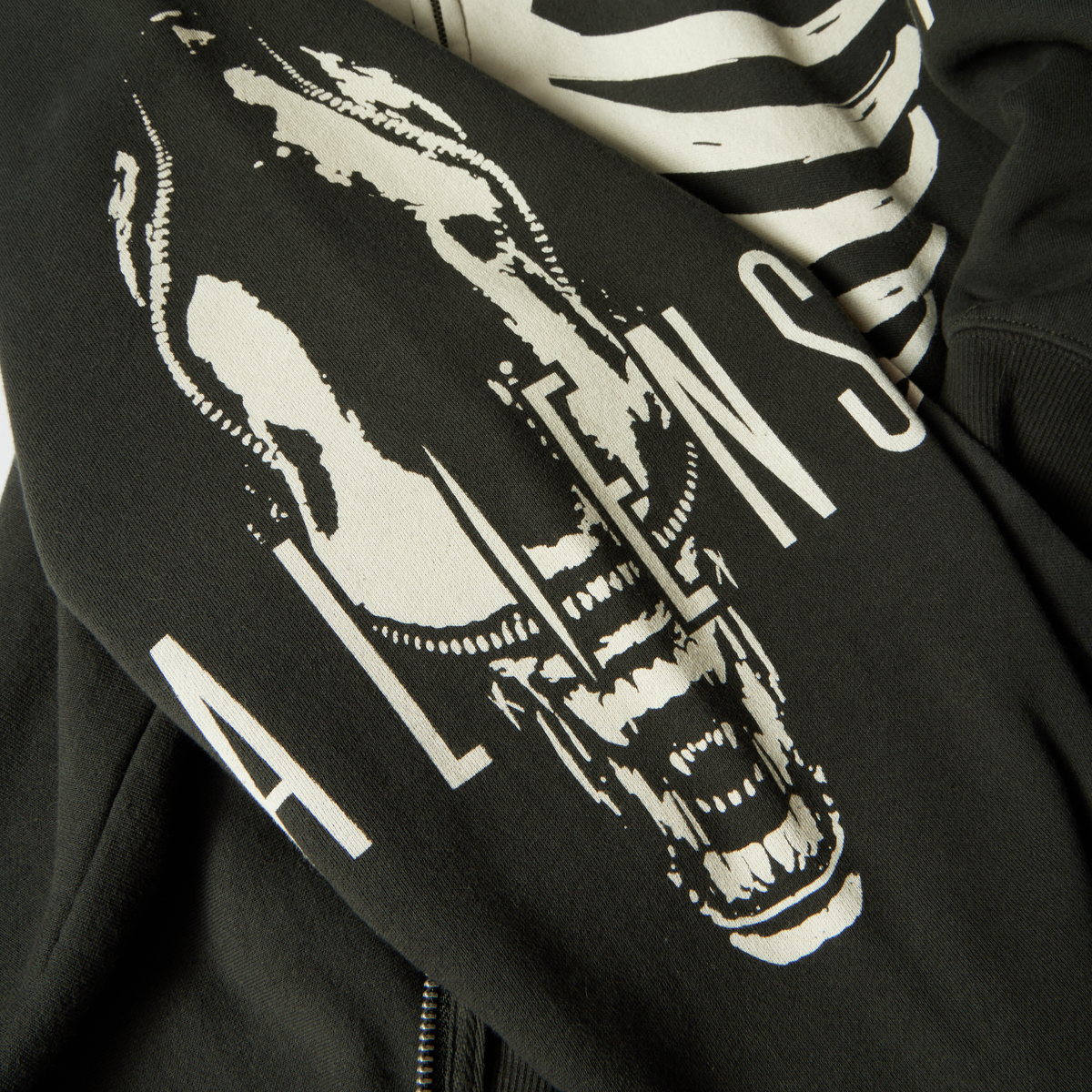 huf x Alien Facehugger Full-Zip Washed Hoodie
