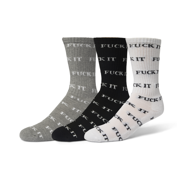 Fuck It Crew Sock 3-Pack