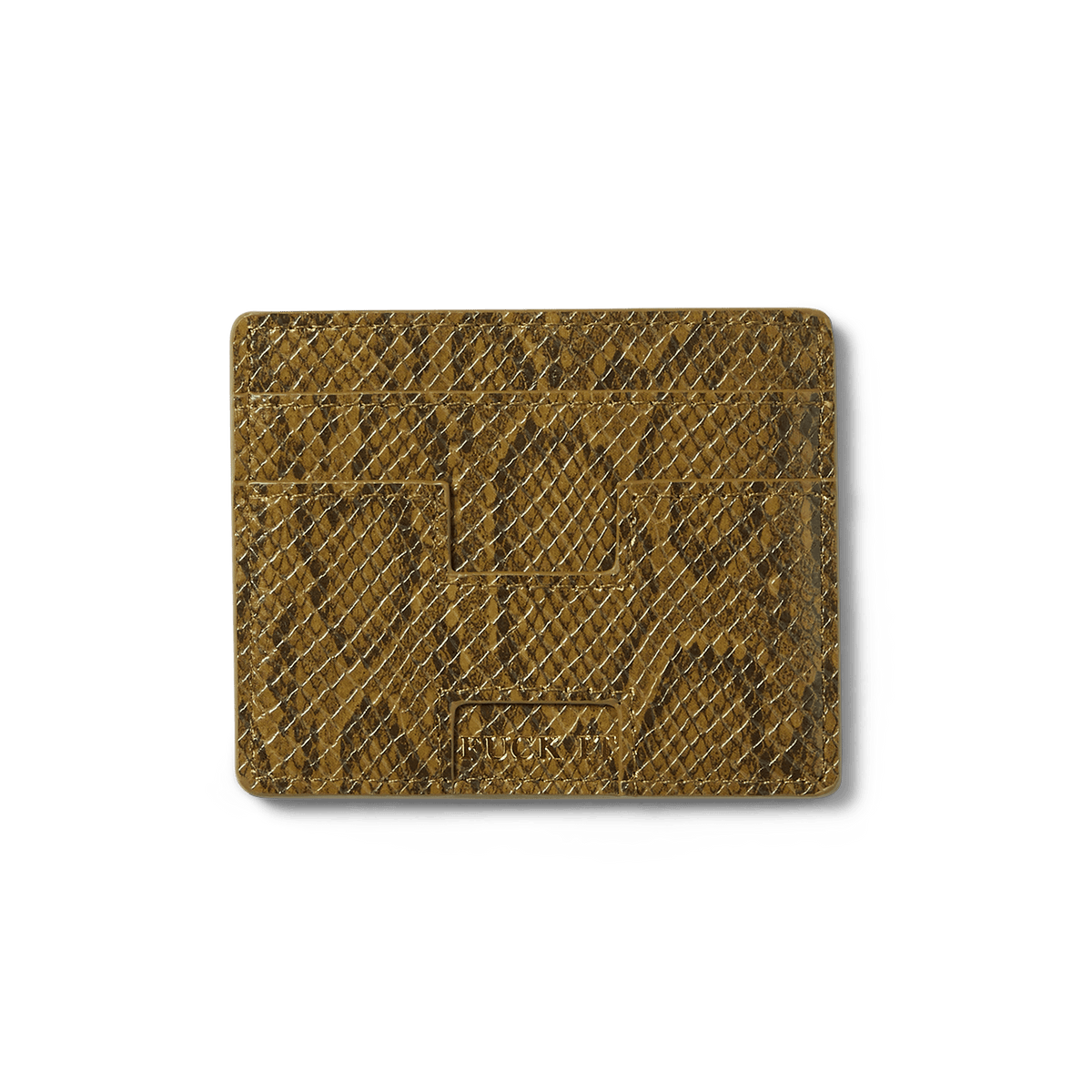 Fuck It Snakeskin Cardholder