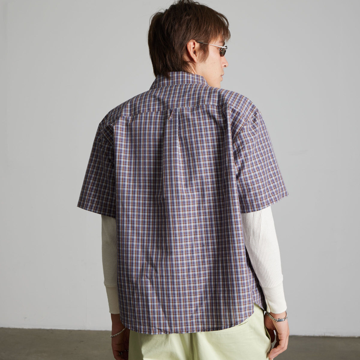 Galaxy Plaid Woven Top
