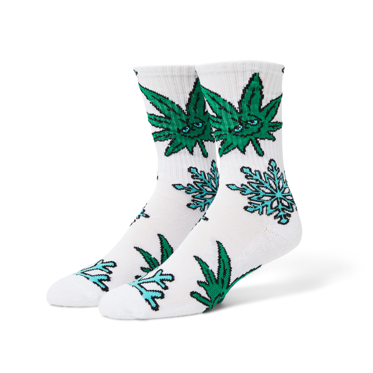 Green Buddy Snowflakes Sock