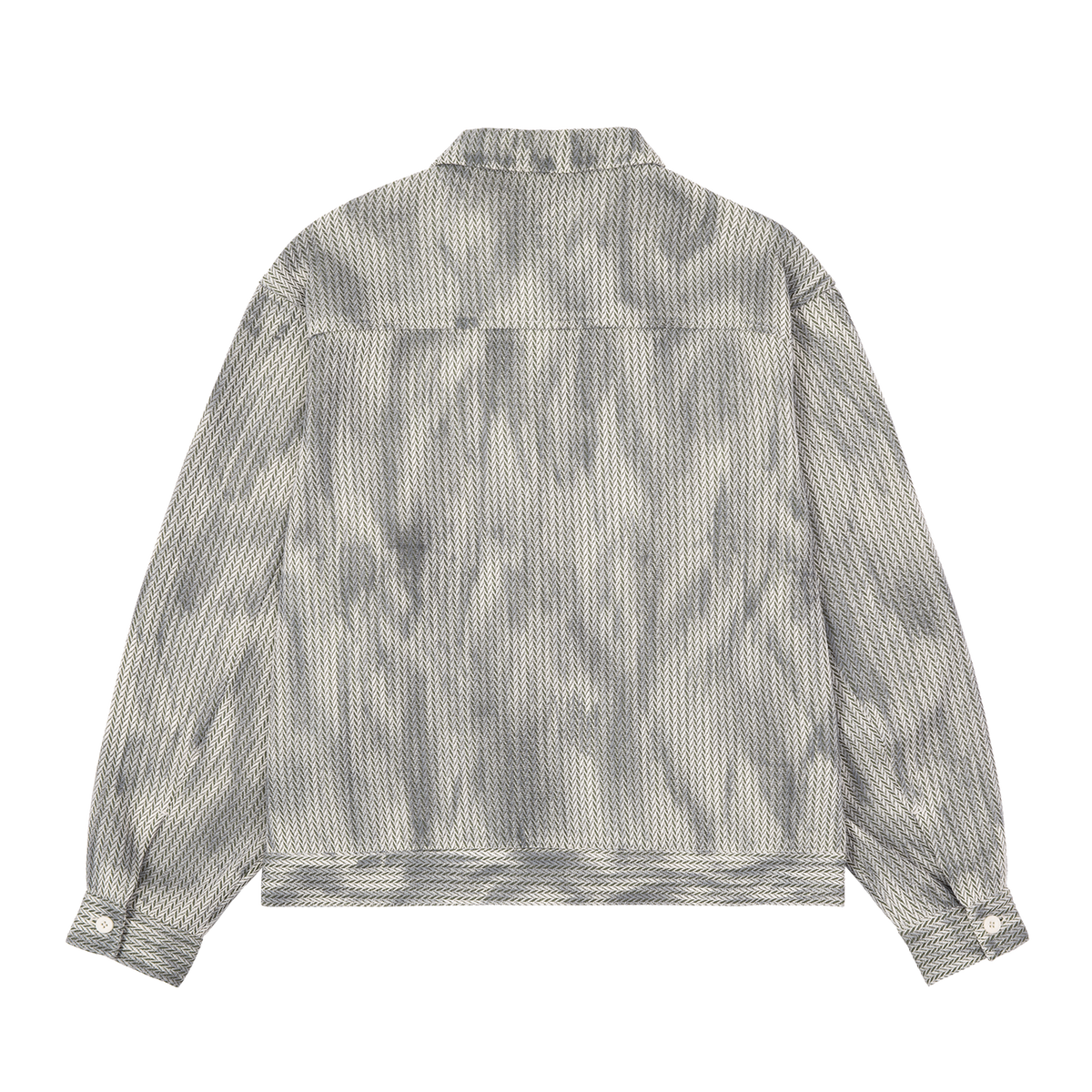 Herringbone Fade Zip Long Sleeve Shirt