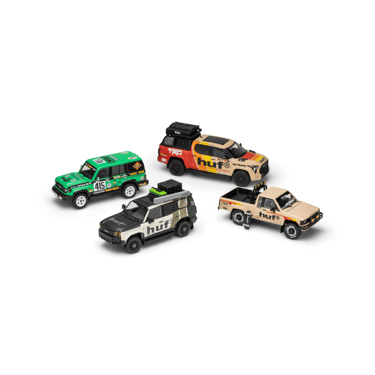 HUF For Diecast Talk Exclusive 1/64 Toyota 4-in-1 Box Set