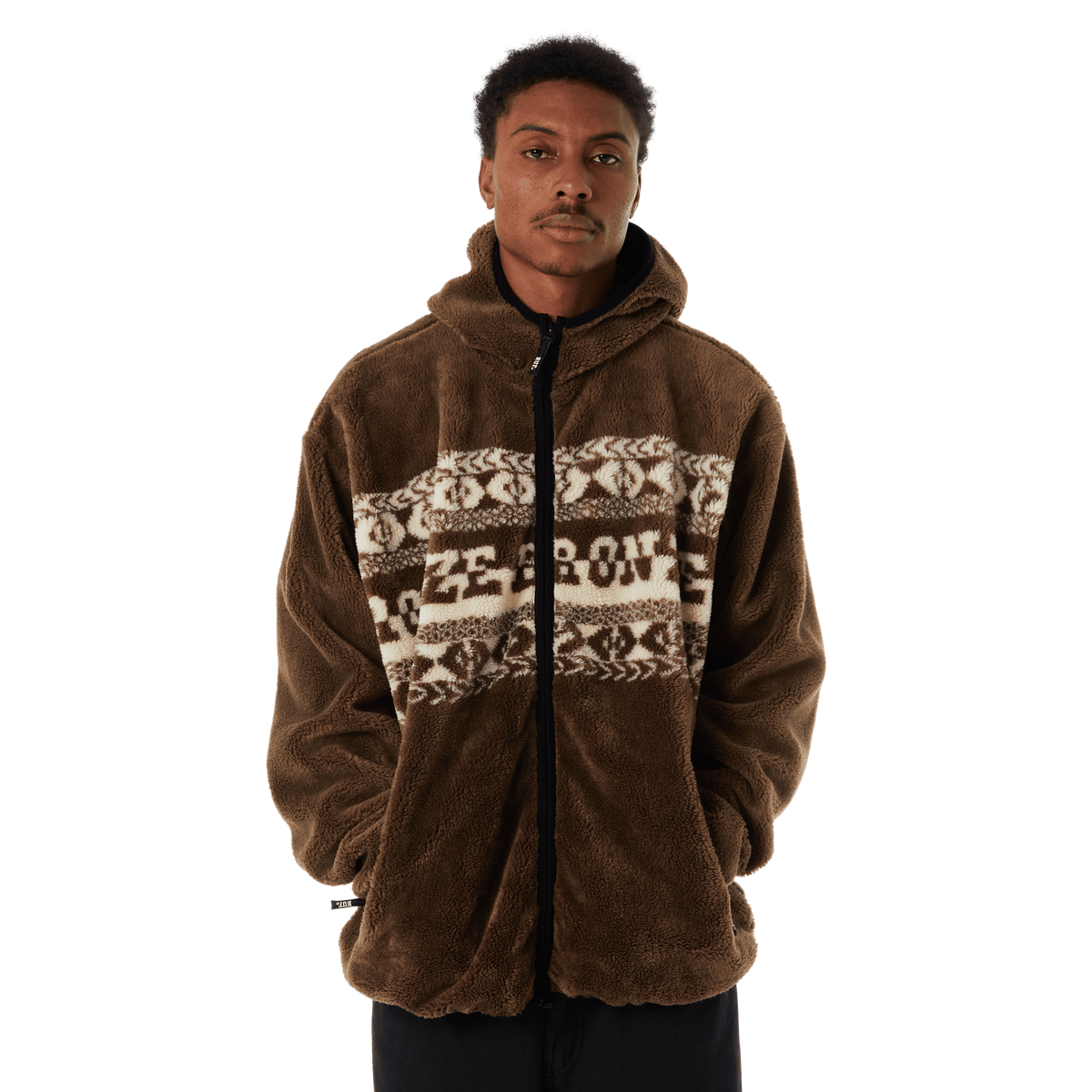 HUF x Bronze56K High Pile Full-Zip Fleece – HUF Worldwide HUF x Bronze56K High Pile Full-Zip Fleece – HUF Worldwide