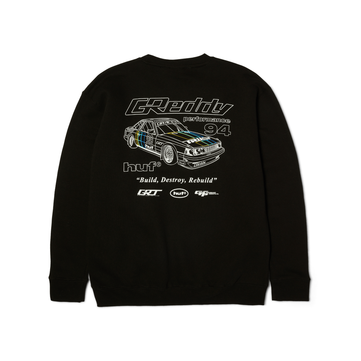 HUF x GReddy Retro Mod Crewneck Sweatshirt