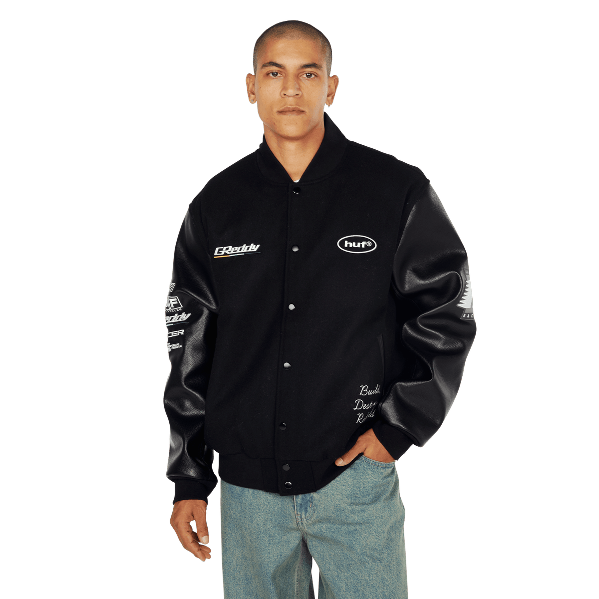 HUF x GReddy Varsity Jacket – HUF Worldwide HUF x GReddy Varsity Jacket – HUF Worldwide