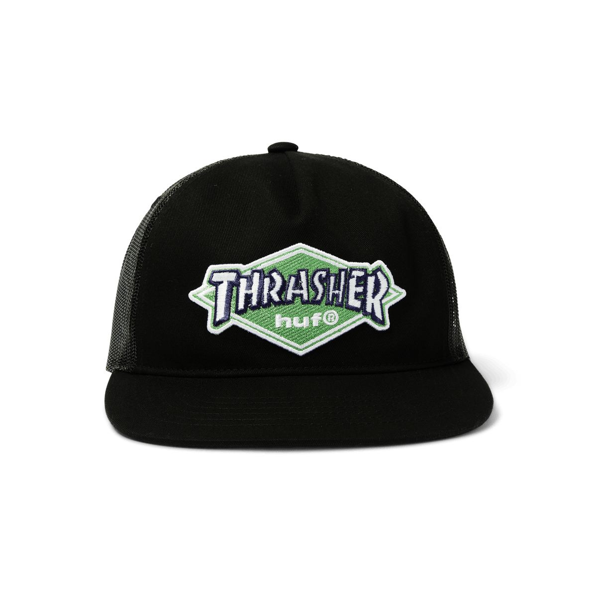 HUF x Thrasher Logo Twill Trucker Hat