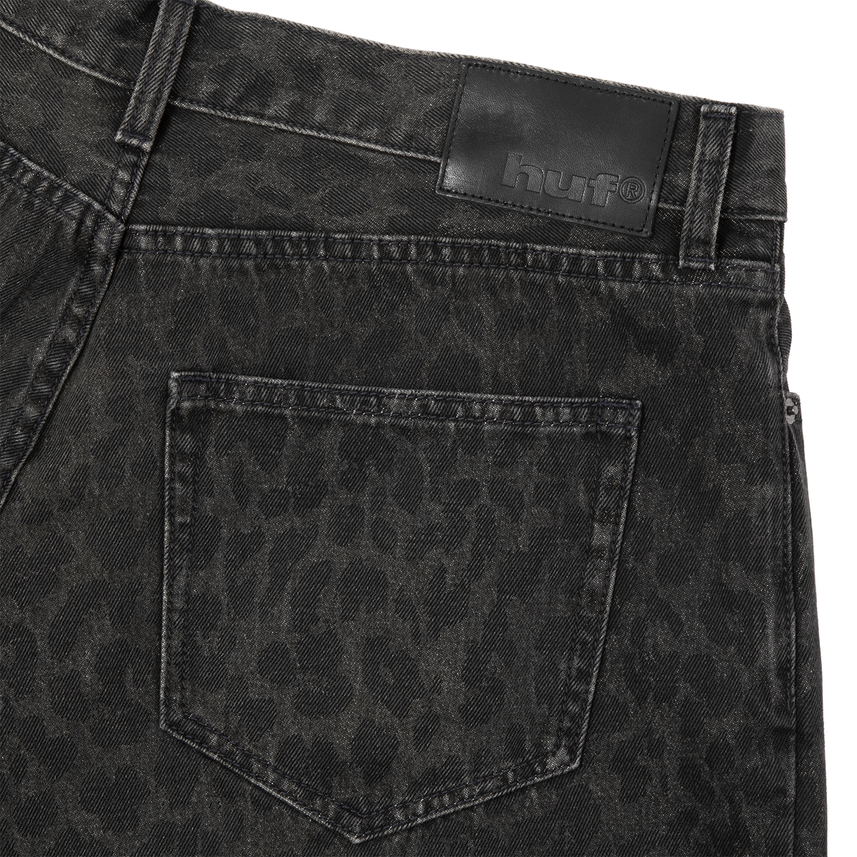 Leopard Wide Denim Pant