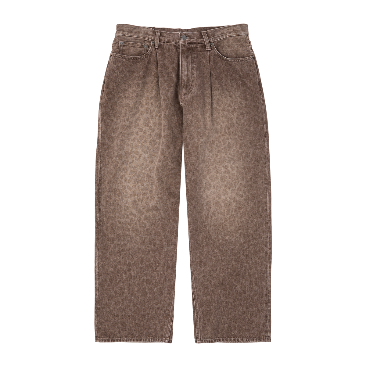 Leopard Wide Denim Pant