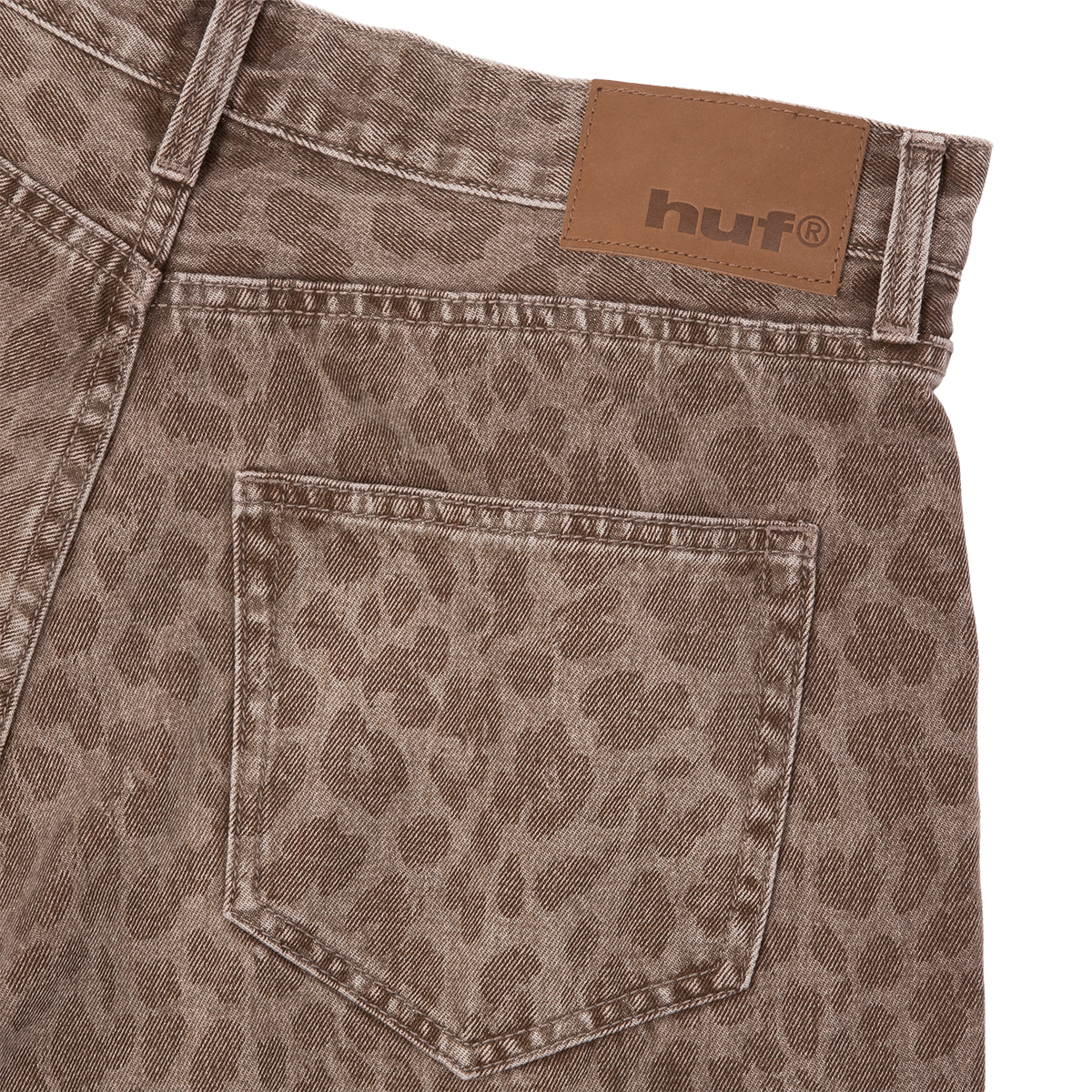 Leopard Wide Denim Pant