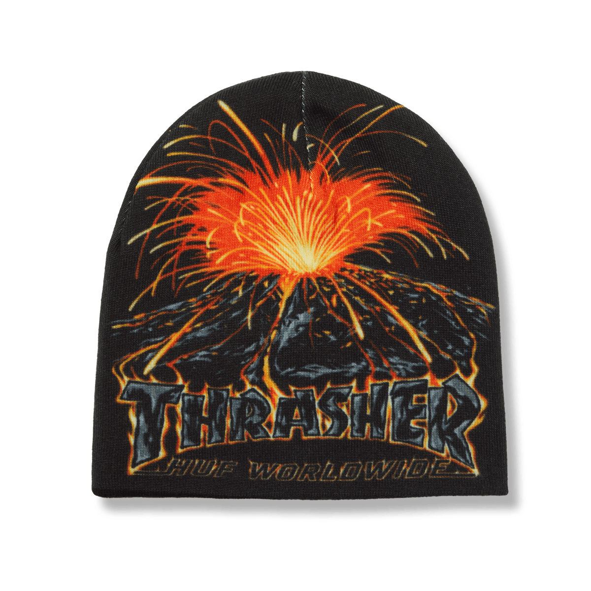 HUF x Thrasher Meltdown Reversible Beanie