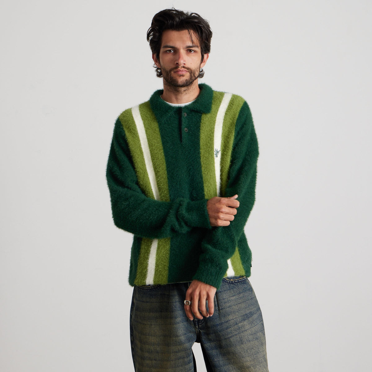 Milton Mohair Polo Sweater