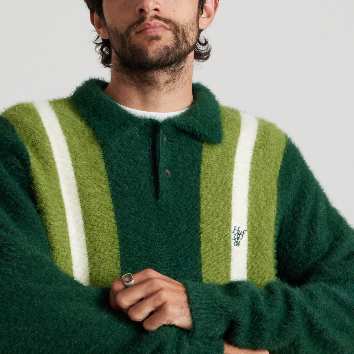 Milton Mohair Polo Sweater