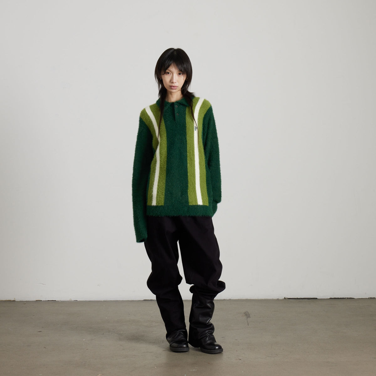 Milton Mohair Polo Sweater