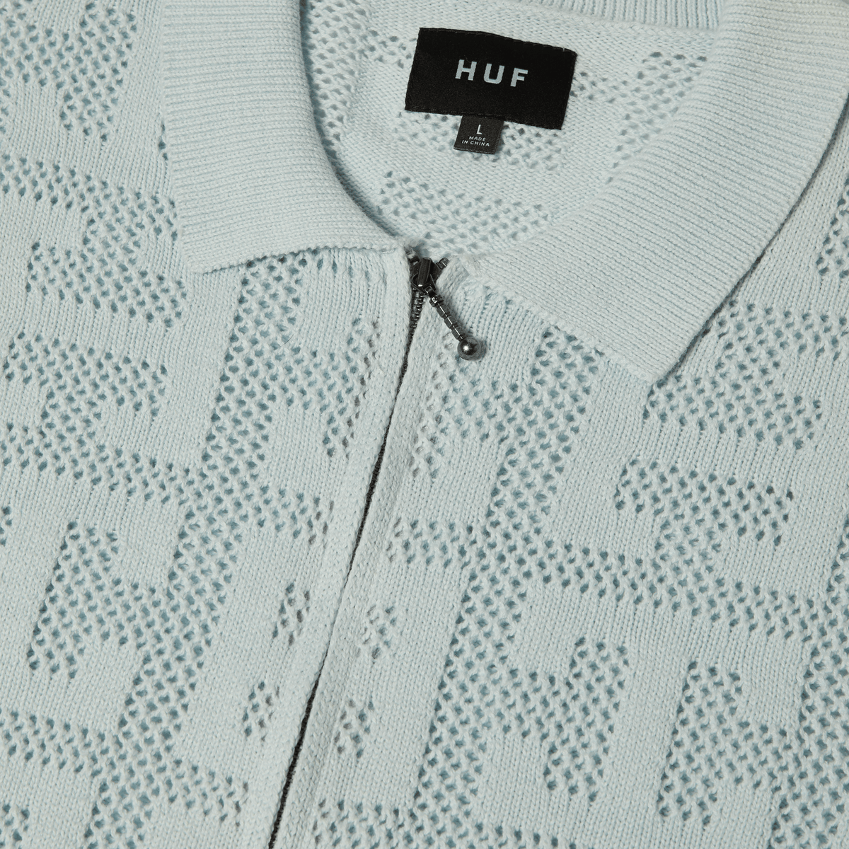 Monogram Jacquard Zip Sweater – HUF Worldwide Monogram Jacquard Zip Sweater – HUF Worldwide