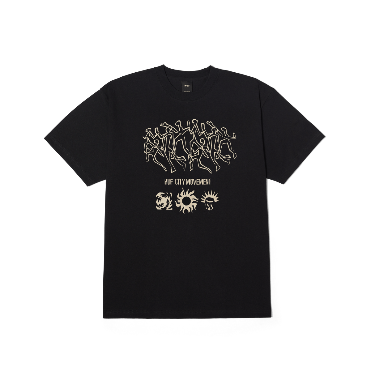 Huf Men s Movement T Shirt in Black Size XL