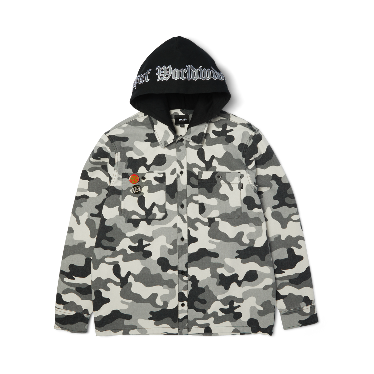 Olympia Camo Hooded Overshirt