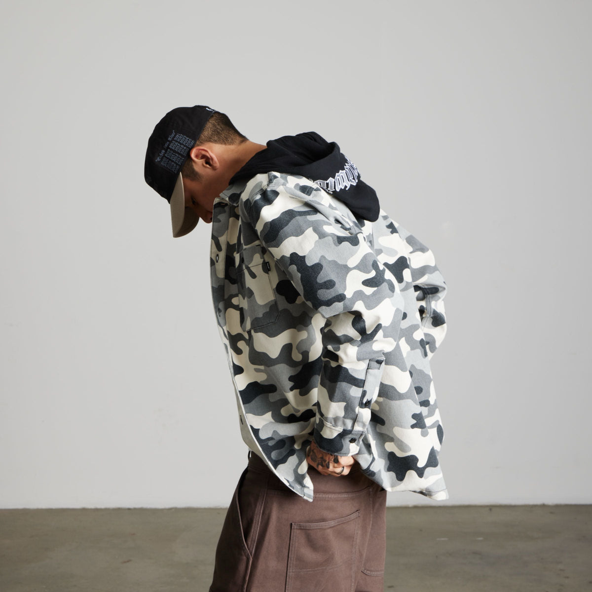 Olympia Camo Hooded Overshirt