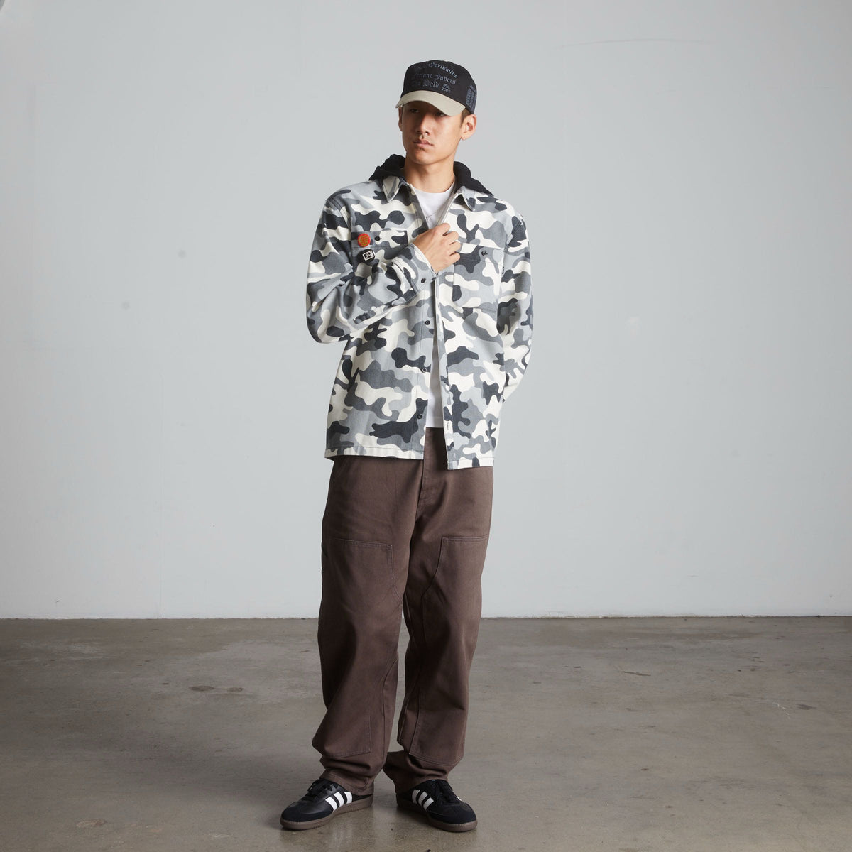 Olympia Camo Hooded Overshirt
