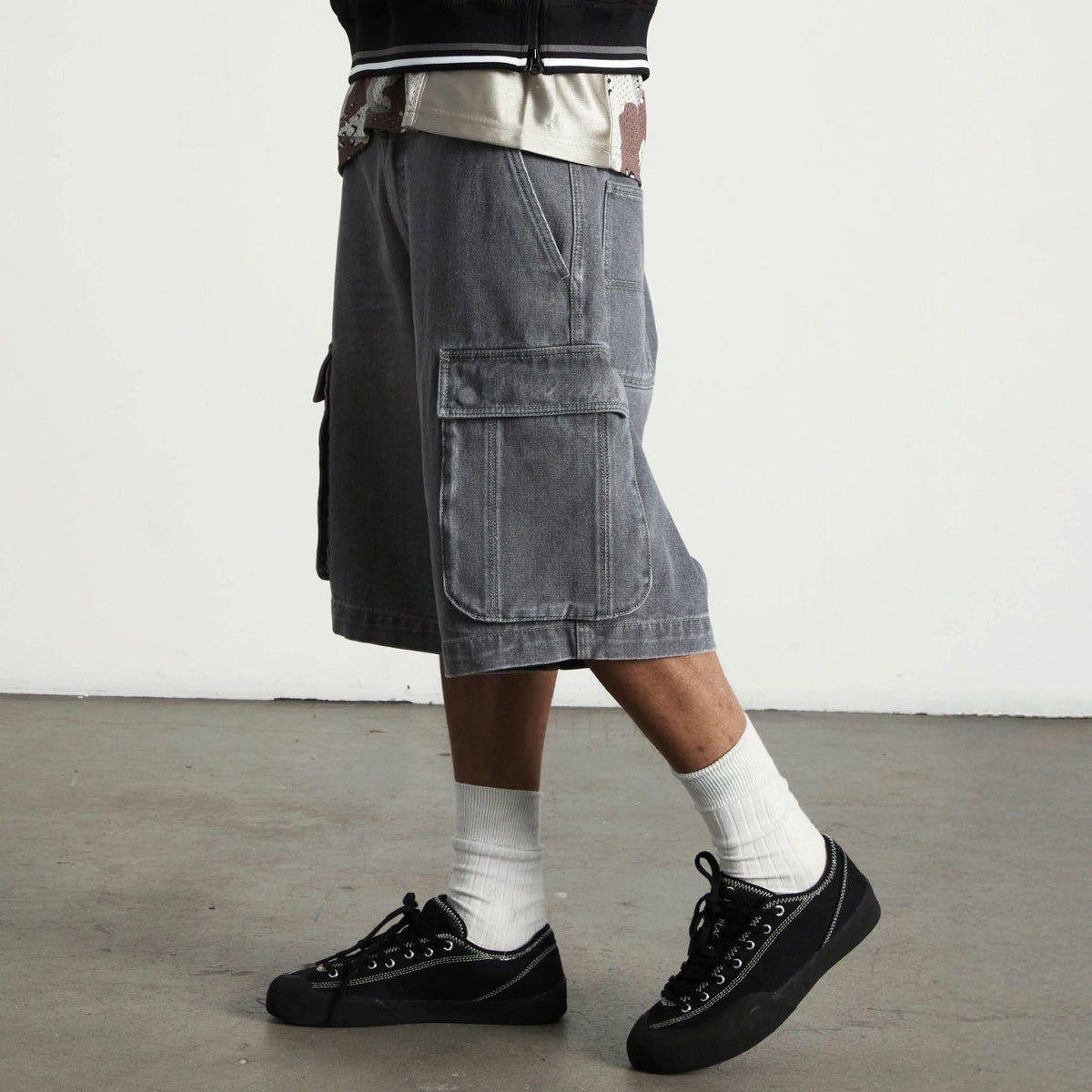 Oval Denim Cargo Short