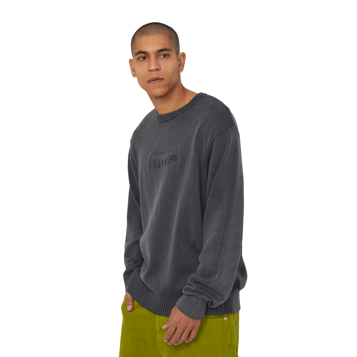 Pacific Wash Embossed Crewneck Sweater