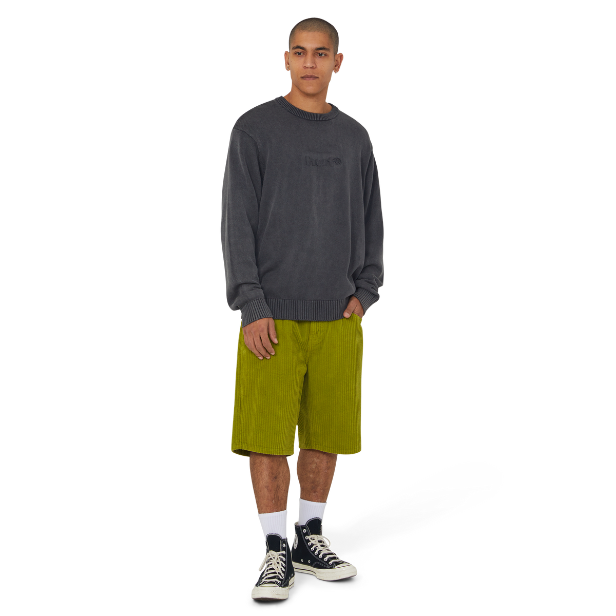 Pacific Wash Embossed Crewneck Sweater