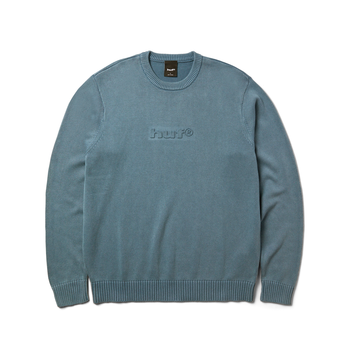 Pacific Wash Embossed Crewneck Sweater